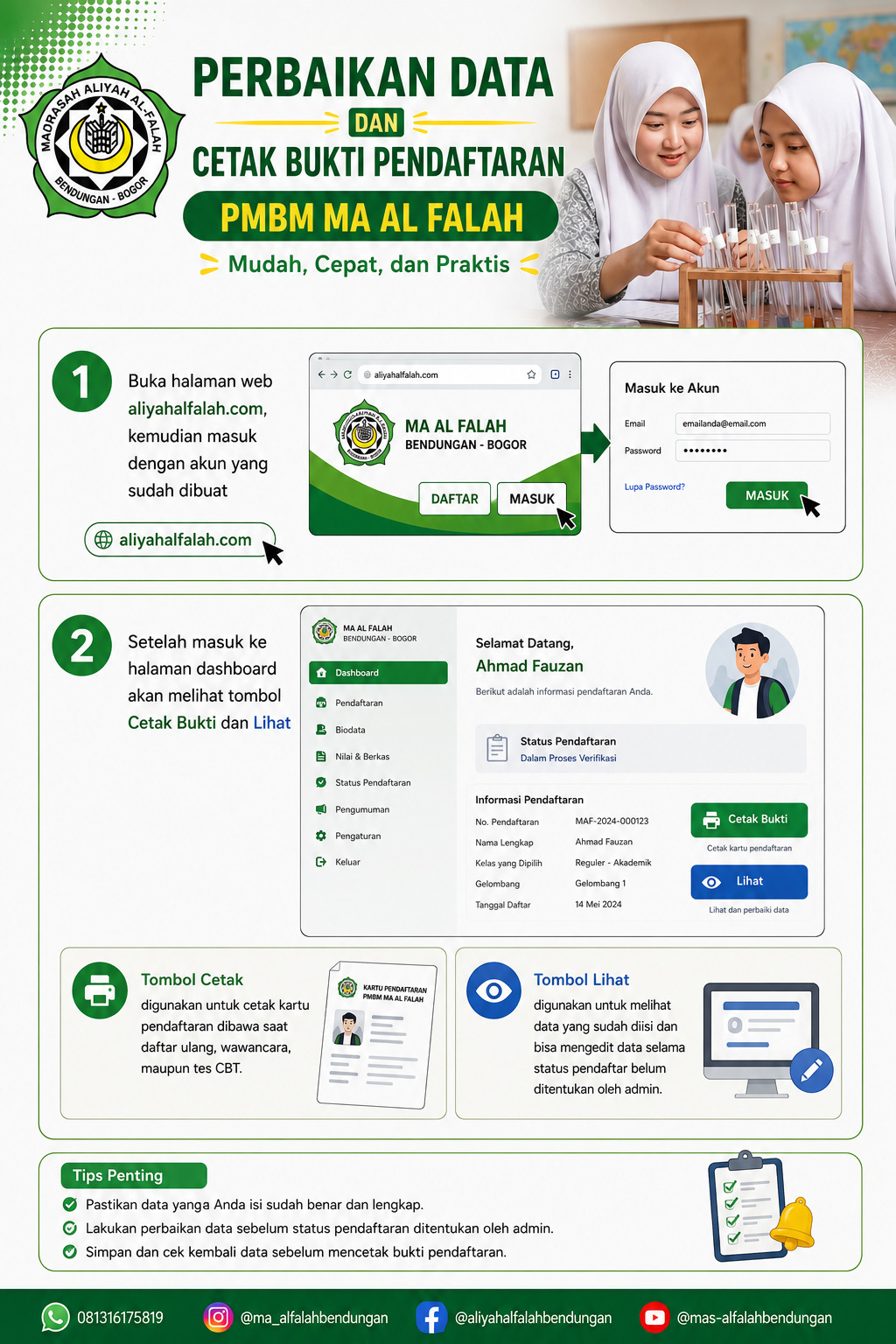 Alur Cek Status Kelulusan